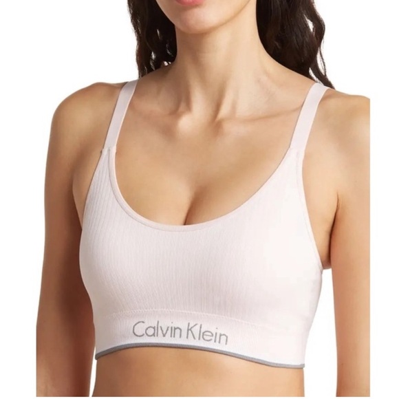 Calvin Klein Other - Calvin Klein Pink Ribbed Bralette size Large